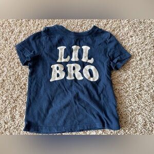 Old navy blue lil bro short sleeve shirt 4t size - little brother